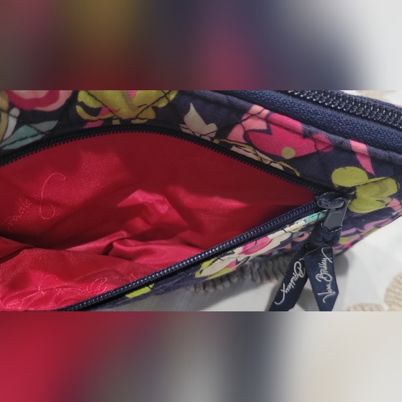 Vera Bradley Quilted Wristlet Wallet in the "Ribbons" Floral Butterfly Pattern - Picture 4 of 5